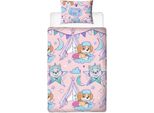 Paw Patrol - Set Di Biancheria Da Letto "Sleepover"" AG378 (Letto Singolo) (Rosa)"