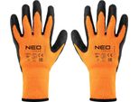 Neo Tools - Neo - Guanti Da Lavoro Termici - Poliestere - Nero/Arancione - M10 - Eu -