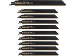 Makita B-55588-10, Lama Per Sega Alternativa, Ghisa, Acciaio, Legno, Carburo Di Tungsteno (Tc), 22,8 Cm, 10 Pezzo/I