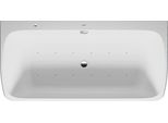 Baignoire BalnéO Duravit Quatego, Paroi Avant, Double Dos InclinéS, Habillage Sans Soudure, Garniture De Vidage Et De Trop-Plein Blanche, SystèMe Air, 1800X870Mm, 760615000AS0000, 760615000AS0000