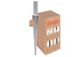 Tribecco® Manicotto A Terra Drive-In, Supporto Per Pali Per Recinzione 60X40, Chiodo Per Recinzione, Manicotto Drive-In Regolabile 50 Cm Per Recinzione A Doppio Picchetto Per Pali 60X40 Mm Recinzioni