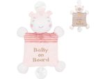 Kikkaboo Baby Peluche Baby On Board, 2 Ventose, 25 Cm, Suono Squillante Rosa