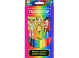 Pastelli A Matita Jumbo 10 Colori Arcobaleno High Astra