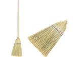 Scopa Magichome, In Saggina, Media Per Bambini, Cucita 3 Volte, Manico 65 Cm
