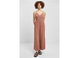 DáMský Overal Urban Classics Donna Modal Spaghetti Jumpsuit Terracotta - 3XL