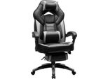 Sedia Da Gioco Songmics, Sedia Da Ufficio Con Poggiapiedi, Sedia Da Ufficio, Design Ergonomico, Poggiatesta Regolabile, Supporto Lombare, Capacità Di Carico Fino A 150 Kg,