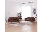 Vidaxl Set Di Divani 2 Pezzi In Tessuto Marrone Poltrona Set Di Divani Zona Salotto Set Di Divani Set Di Divani