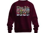 Thug Life Buddy The Elf Grinch - Maglia Natalizia Unisex, Borgogna, L