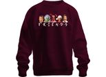 Friends Merry Christmas Christmas Movies - Christmas Xmas Maglia Natalizia Unisex, Borgogna, L