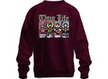 Thug Life Buddy The Elf Grinch - Maglia Natalizia Unisex, Bordeaux, Xxl