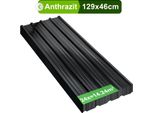 Yakimz 12/24/36X Lamiera Grecata 129X46Cm 7-21㎡ Per Tetto Capannone Lamiera Profilata Pannelli Tetto - 24X 14㎡ Antracite