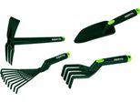 Verto Set Di Attrezzi Da Giardino Da 4 Pezzi | Mini Rastrello, Coltivatore, Cazzuola Per Fiori, Zappa Combinata | Set Di Piccoli Attrezzi Da Giardino