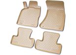 Tappetini In Gomma 3D Per Audi Q5 SQ5 8R | Bj 2008 - 2017 | Beige Con Bordo