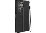 Mayaxess, Samsung Galaxy S24 Ultra Wallet Case Funzione Stand Con Cinturino, Nero