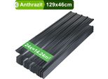12/24/36X Lamiera Grecata 129X46Cm Lamiera Profilata Antracite Zincata Lamiera Di Copertura Per Capannone Carport - 24X = 14M²