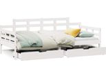 Vidaxl Letto Da Giorno Con Cassetti Bianco 80X200 Cm In Legno Di Pino