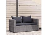 Vidaxl Divani Angolari Da Giardino 2 Pz. Poli Rattan Grigio