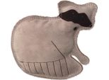 Cane Giocattolo Fantasy Procione Fuso A Vita Che Squittisce, Pelle E Iuta 18,5 Cm