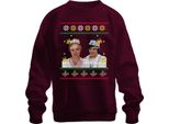 Tre Nocciole Per Cenerentola - Pullover Unisex Con Maglione Natalizio, Bordeaux, 3XL