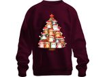Gatti Albero Di Natale Proprietario Di Gatti - Regalo Di Natale Natale Maglione Di Natale Unisex, Borgogna, L