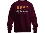 Tis The Season Gingerbread - Regalo Di Natale Maglione Natalizio Unisex, Borgogna, S
