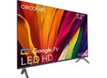 Smart Tv Cecotec 32" Serie A4 ALH40032 Tv Led. Risoluzione Hd, Sistema Operativo Google Tv, Chromecast, Assistente Vocale Google, Sistema Audio Dolby E 16 Gb De Rom."