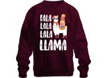 Fala Lala Lala Llama - Regalo Di Natale Maglione Di Natale Unisex, Borgogna, M