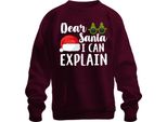 Caro Babbo Natale Posso Spiegare Il Detto Di Natale - Regalo Di Natale Maglione Di Natale Unisex, Borgogna, Xxl