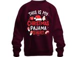 Questa è La Mia Camicia Pigiama Di Natale Cappello Di Natale - Natale Natale Maglione Unisex, Borgogna, L
