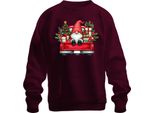 Gnomo Di Natale Truck Gnome - Natale Xmas Natale Unisex Jumper, Borgogna, M