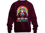 Ho Ho Ho Hosexual Lgbtq Santa - Regalo Di Natale Maglione Di Natale Unisex, Borgogna, Xl
