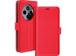 Mayaxess, Custodia A Portafoglio Xiaomi Redmi 14C Funzione Stand Con Cinturino, Rosso