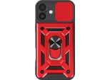 Mayaxess, Custodia Protettiva Per Apple Iphone 16 Anello Porta Fotocamera, Rosso