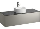 Tiroir Sonar En Cours D'utilisation, 1 Tiroir, Adapté Aux Cuvettes Des Lavabos 812340, 812341, 812342, 812343, DéCoupe Au Milieu Pour Le Lavabo Et Le Robinet, H4054250341421, H4054250341421