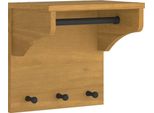 Vidaxl Appendiabiti Da Parete Sandnes 43X30X42 Cm In Legno Di Pino Massiccio