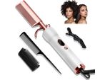 Spazzola Calda Per Capelli Per Capelli Afro, Spazzola Di Raddrizzamento Del Ferro Per Parrucche, Raddrizzatore Della Barba Per Gli Uomini, Spazzola Termica Di Raddrizzamento Dei Capelli A Doppia Tensione