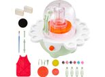 Succebuy Mini Tornio Da Vasaio Con Piattaforma Girevole Da 50/80 Mm E Velocità Variabile, Tornio Elettrico Per Argilla Per Principianti, Set Completo Per Ceramica Con Strumenti Di Scultura, Verde Fai Da Te
