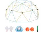 Succebuy Telaio Da Arrampicata Geometrico Con Cupola Di Arrampicata, Inclusi 2 Palloni Da Basket E Rete (305 Cm), Portata Fino A 453 Kg, Gioco Da Arrampicata Per Bambini Dai 3 Ai 10 Anni Per Il Giardino E Il Parco Giochi