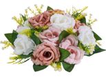 Succebuy Fiori Artificiali, 10 Pezzi, 240X240X120 Mm, Palline Decorative Con Rose Artificiali Per Decorazioni Di Matrimonio, Accessori Per La Casa, Decorazioni Per La Tavola, Feste E Celebrazioni, Rose Rosa E Bianche