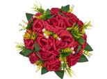 Succebuy Fiori Artificiali, 10 Pezzi, 240 X 240 X 120 Mm, Palline Di Fiori In Materiali Artificiali, Composizioni Floreali Decorative Con Rose Di Seta Per Decorazioni Di Tavoli Di Nozze, Decorazioni Per La Casa E Festeggiamenti