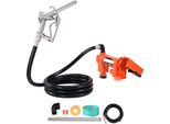Succebuy Pompa Elettrica Per Il Trasferimento Di Carburante, 12 V Dc, 75,7 L/Min, 1/4 Hp, Pompa Diesel Con Ugello Manuale, Tubo Di Mandata E Aspirazione, Adatta Per Benzina, Paraffina, Miscele Di Etanolo, Metanolo E Biodiesel