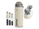 Elegante Borraccia In Acciaio Inox 700Ml | Bottiglia Isolata A Doppia Parete E A Prova Di Perdite | Bottiglia Thermos Senza Bpa Con Tappo Di Sicurezza | Per Lo Sport