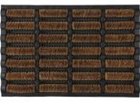 Howhomely | Zerbino - Tappeto Per Porta - 40 X 60 Cm - Marrone Nero - Tappeto In Cocco - Antiscivolo