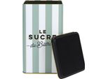 Howhomely | Zuccheriera - Contenitore Per Zucchero - 11 X 11 X 18 Cm - 2 L - A Righe Verdi - Barattolo Per Zucchero Con Coperchio - Metallo