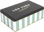 Howhomely | Contenitore Per Il Tè - Barattolo Per Il Tè - 20 X 13 X 7 Cm - Nero - Barattolo Per Il Tè - Metallo - Con Etichetta