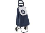 Howhomely | Carrello Spesa - Ausilio Per La Spesa - 34 X 30 X 96 Cm - 50 L - Blu Scuro Bianco - Carrello Spesa - Borsa Con Sportello