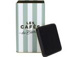 Howhomely | Barattolo Per Caffè - Contenitore Per Caffè - 11 X 11 X 18 Cm - 2 L - Verde - A Righe - Barattolo Per Caffè - Metallo