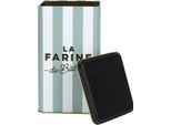 Howhomely | Contenitore Per Farina - Scatola Per Farina - 11 X 11 X 18 Cm - Oro Nero - Scatola Per Farina - Con Iscrizione
