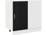 Vidaxl Base Ad Angolo Per Cucina Look Rovere Nero 86 X 46 X 81,5 Cm