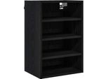 Vidaxl Armadio A Muro Con Ripiano In Rovere Nero 40 X 29,5 X 60 Cm